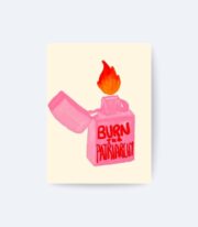 Burn The Patriarchy Poster, Feminist Çakmak İllüstrasyonu