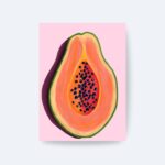 Papaya Meyvesi Poster Çerçevesiz