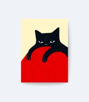 Siyah Kedi Poster Çerçevesiz