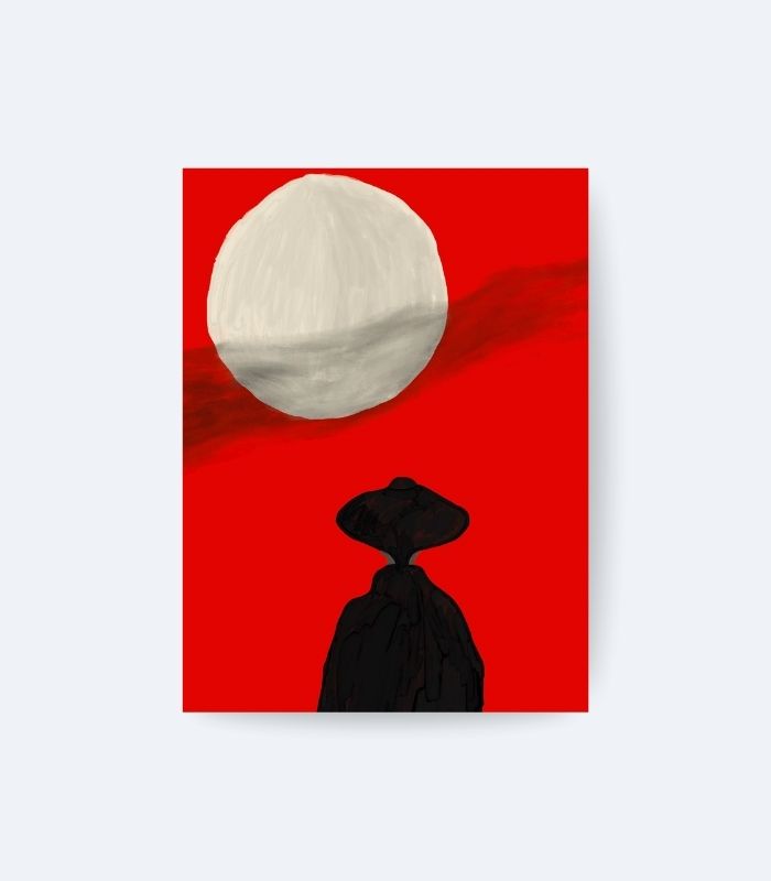 1 Moon Walker Poster, Soyut Gece İllüstrasyonu - Görsel 1