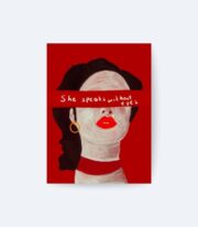 She Speaks Poster, Soyut Kadın Portresi