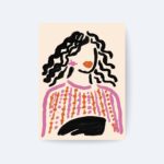 Abstract Woman Poster, Minimal Kadın İllüstrasyonu