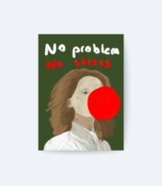 No Problem No Stress Poster, Modern Figür İllüstrasyonu