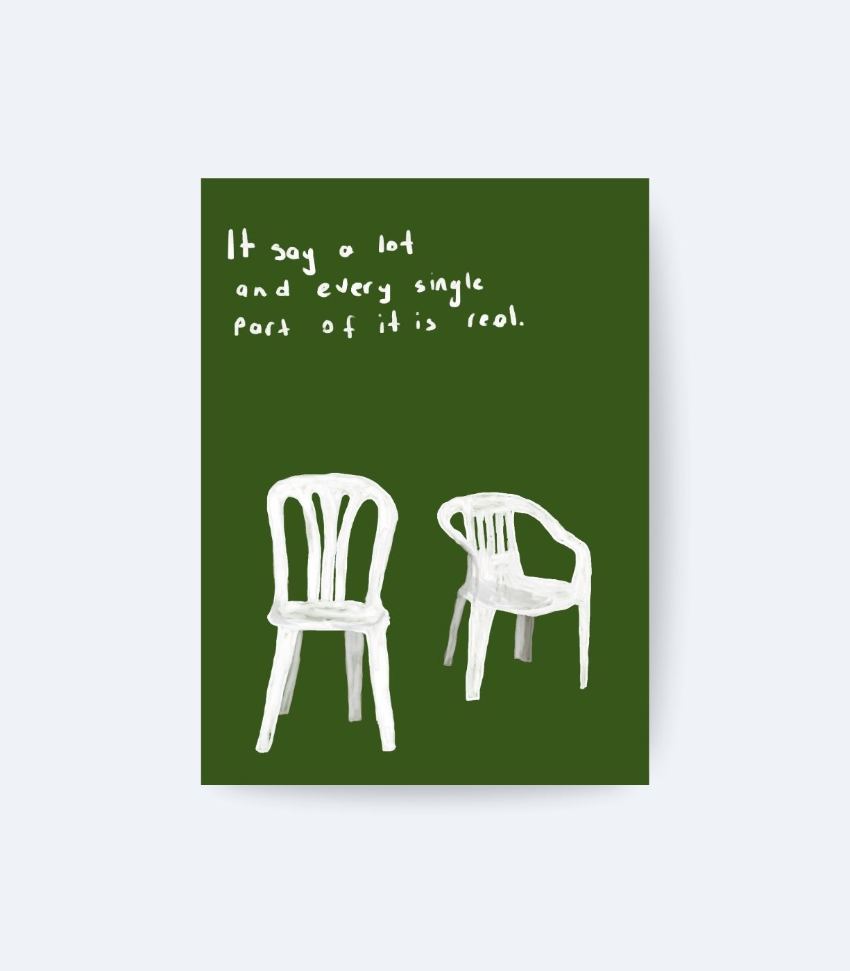 1 Real Words Poster, Minimal Tipografik İllüstrasyon - Görsel 1