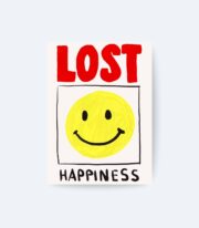 Lost Happiness Poster, Minimal Smiley İllüstrasyon