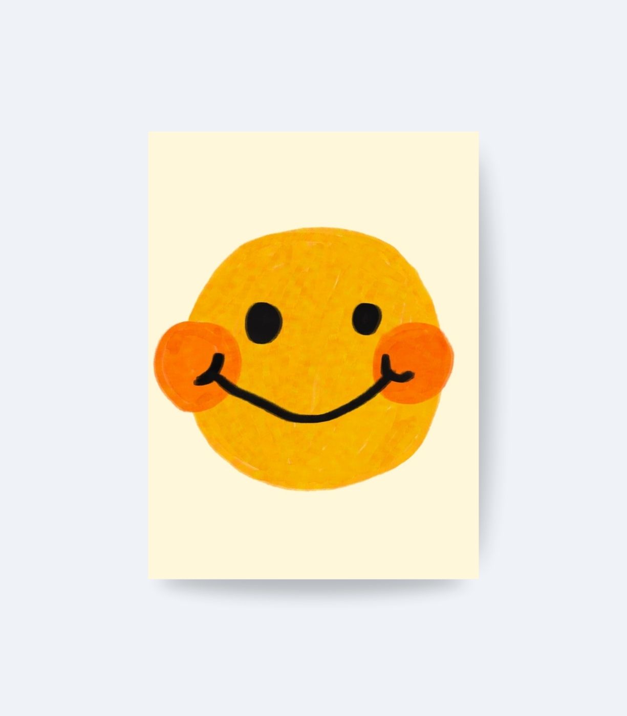 1 Gülen Yüz Poster Minimal Smiley Tablo Çerçevesiz - Görsel 1