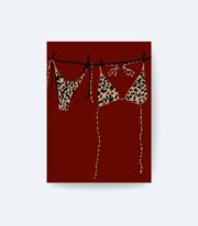 Leopar Desenli Bikini Poster Tablo Çerçevesiz