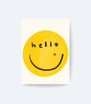 Hello Gülümseme Poster Tablo Çerçevesiz