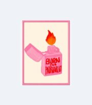Burn The Patriarchy Poster, Feminist Çakmak İllüstrasyonu - Görsel 2
