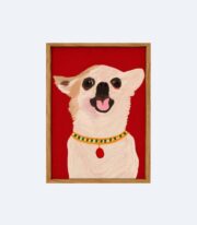 Happy Dog Poster, Chihuahua Köpek İllüstrasyonu - Görsel 2