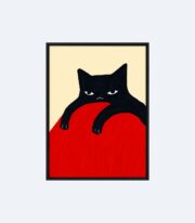 Siyah Kedi Poster Çerçevesiz - Görsel 2