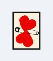 Pinned Hearts Poster, Kalp İllüstrasyonu - Görsel 2