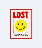 Lost Happiness Poster, Minimal Smiley İllüstrasyon - Görsel 2