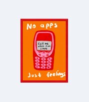 Retro Telefon Poster, Minimal Tipografik İllüstrasyon Tablo - Görsel 2