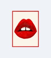 Kırmızı Dudak Poster Modern Pop Art Tablo Çerçevesiz - Görsel 2