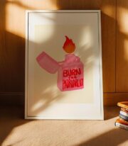 Burn The Patriarchy Poster, Feminist Çakmak İllüstrasyonu - Görsel 3