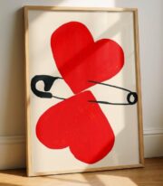 Pinned Hearts Poster, Kalp İllüstrasyonu - Görsel 5