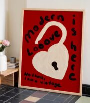 No Hearts Poster, Kalp Kilit İllüstrasyonu - Görsel 3