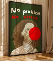 No Problem No Stress Poster, Modern Figür İllüstrasyonu - Görsel 5