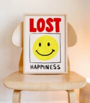 Lost Happiness Poster, Minimal Smiley İllüstrasyon - Görsel 3