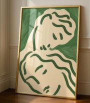 Soyut Kadın Portresi Poster, Minimal Çizgisel İllüstrasyon Tablo - Görsel 5