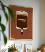 Kahve Temalı Poster Minimal Mutfak Tablo Çerçevesiz - Görsel 5
