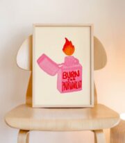 Burn The Patriarchy Poster, Feminist Çakmak İllüstrasyonu - Görsel 7