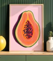 Papaya Meyvesi Poster Çerçevesiz - Görsel 3
