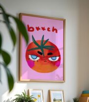 Domates Karakter Poster Çerçevesiz - Görsel 5