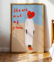 Heart Out Of Place Poster, Soyut Figür İllüstrasyonu - Görsel 5