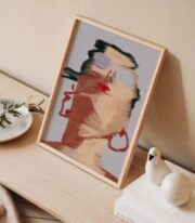 Soyut Kadın Portresi Poster, Modern Figüratif Sanat Tablo - Görsel 3