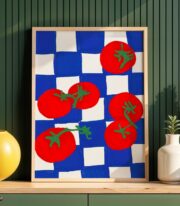 Domates Poster, Renkli Mutfak Tablo Çerçevesiz - Görsel 3