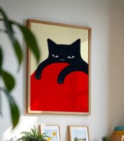 Siyah Kedi Poster Çerçevesiz - Görsel 7