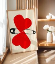 Pinned Hearts Poster, Kalp İllüstrasyonu - Görsel 7