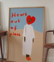 Heart Out Of Place Poster, Soyut Figür İllüstrasyonu - Görsel 7