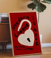 No Hearts Poster, Kalp Kilit İllüstrasyonu - Görsel 7