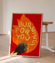 Burning For You Poster, Modern Tipografik Tasarım - Görsel 7
