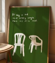 Real Words Poster, Minimal Tipografik İllüstrasyon - Görsel 3