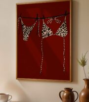 Leopar Desenli Bikini Poster Tablo Çerçevesiz - Görsel 7