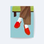 Kırmızı Loafer Ayakkabı Poster Çerçevesiz