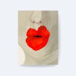 Kırmızı Dudaklar Poster, Modern Pop Art Çerçevesiz