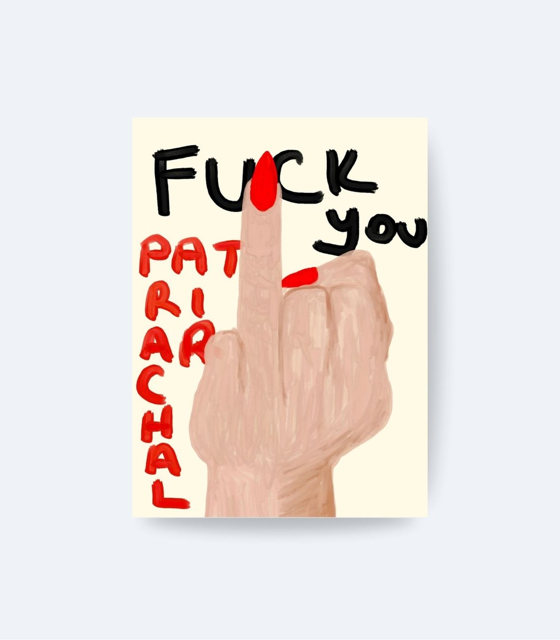 1 Feminist Poster, Tipografik İllüstrasyon, Çerçevesiz - Görsel 1