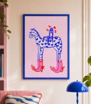 Kalpli At ve Kovboy Poster Çerçevesiz - Görsel 6