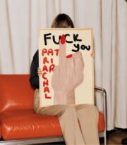 Feminist Poster, Tipografik İllüstrasyon, Çerçevesiz - Görsel 3