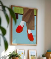 Kırmızı Loafer Ayakkabı Poster Çerçevesiz - Görsel 6