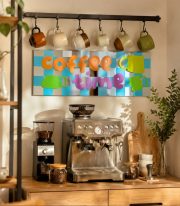 Coffee Time Ayna Görünümlü Pleksi Duvar Dekoru (40x15 cm) - Görsel 2