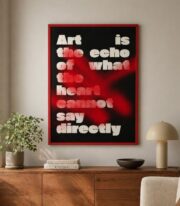 Art Is the Echo Tipografik  Poster Çerçevesiz - Görsel 7