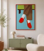 Kırmızı Loafer Ayakkabı Poster Çerçevesiz - Görsel 7
