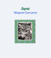 Soyut Optik Magnet Fotoğraf Çerçevesi – Yeşil