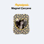 Papatyalı Magnet Fotoğraf Çerçevesi – Kalpli